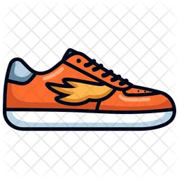 Orange Wingtip Derby Sneakers Shoes  Icon