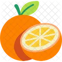 Orange With Half Cut Orange Vegetable Icon