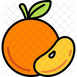 Orange With Peeled Tangerine  Icon