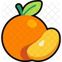 Orange With Peeled Tangerine Orange Fruit Icon