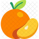 Orange With Peeled Tangerine Orange Vegetable Icon