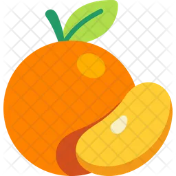 Orange With Peeled Tangerine  Icon