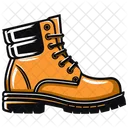 Orange Work Boots Shoes  Icône