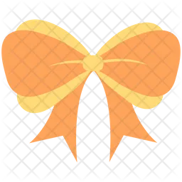 Orange yellow bow  Icon