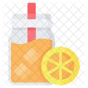 Orange Zitrone Limonade Symbol