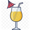 Orangensaft Saftglas Trinkglas Symbol