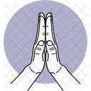 Orar Namaste Dedos Icono