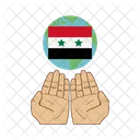 Siria Desastre Bandeira Ícone