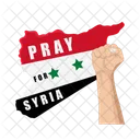 Siria Desastre Bandeira Ícone