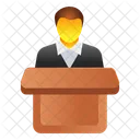Orator Business Speech Business Seminar Icon