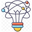 Orbita Del Atomo Simbolo Cientifico Modelo Atomico Icono