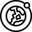 Satelite Orbita Circular Icono