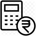 Distintivo De Rupia Calculadora Moeda Ícone