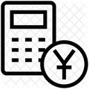 Distintivo De Yuan Calculadora Moeda Ícone