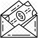 Dinheiro Em Envelope Ordem De Pagamento Orcamento Ícone