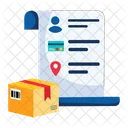 Delivery Data Order Data Shipping Data Icon