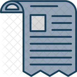 Order Invoice Icon - Download in Colored Outline Style