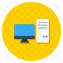 Ordinateur Personnel Moniteur Bureau Icône