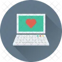 Ordinateur Portable Coeurs Amour Icon