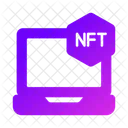 Ordinateur Portable Nft Crypto Icône