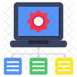 Réseau de configuration d'ordinateur portable  Icône