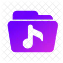 Ordner Musik Datenspeicher Symbol