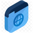 Ordner Internet Isometrisch Icon