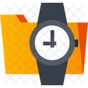 Ordner Uhr Zeit Icon