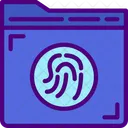 Ordner Biometrie Ordnersperre Ordnersicherheit Symbol