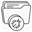 Ordner Bug Ordner Virus Daten Virus Symbol