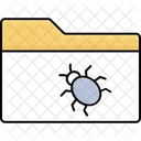 Fehlerdokument Datenvirus Infizierter Ordner Symbol