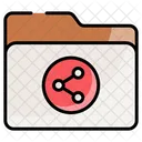 Ordner Freigeben Ordner Teilen Symbol