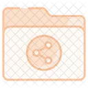 Ordner Teilen Symbol