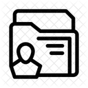 Ordner Mit Benutzer Personal Und Mitarbeiterdaten Symbol