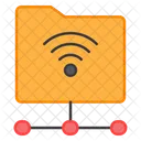 Ordnernetzwerk Dateinetzwerk Dokumentennetzwerk Symbol