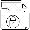 Ordnersicherheit Gesperrter Ordner Sicheres Dokument Symbol