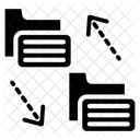 Ordnerubertragung Datenumwandlung Ordnerfreigabe Symbol