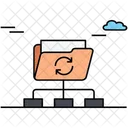 Ordnerverbindung Ordnernetzwerk Ordnerhosting Symbol