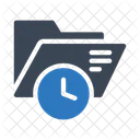 Ordner Zeit Uhr Symbol