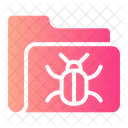 Ordnervirus Infizierter Ordner Ordnerfehler Symbol