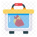 Heart Transplant Organ Case Heart Donation Icon
