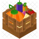 유기농 상자 과일 아이콘