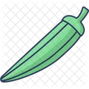 Lady Finger Vegetable Nature Icon