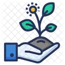 Organic Plant Growing Icon