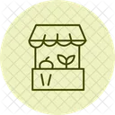 Organic Market Stall Organic Market Icon