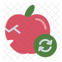 Organic Waste Apple Garbage Icon