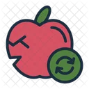 Organic Waste Apple Garbage Icon