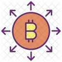 Organisation Bit Coin Organisation Bitcoin Organisation Icône