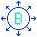 Organisation Bit Coin Organisation Bitcoin Organisation Icône