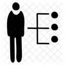 Benutzerhierarchie Organisationshierarchie Benutzernetzwerk Symbol